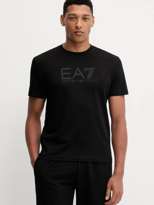 Zdjęcie produktu EA7 Emporio Armani t-shirt bawełniany czarny