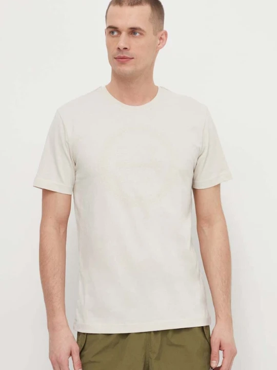 Zdjęcie produktu EA7 Emporio Armani t-shirt bawełniany beżowy