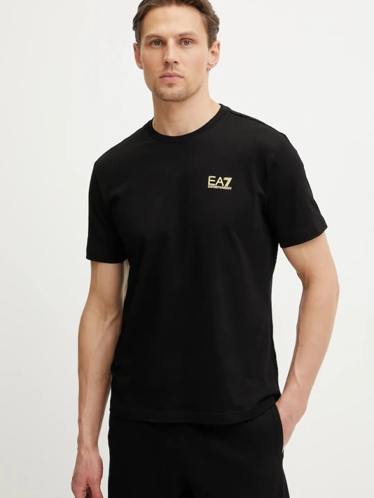 Zdjęcie produktu EA7 Emporio Armani T-shirt męski bawełniany czarny