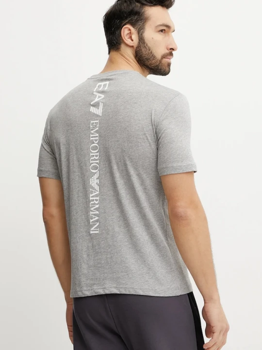Zdjęcie produktu EA7 Emporio Armani T-shirt męski bawełniany szary