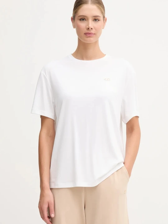 Zdjęcie produktu EA7 Emporio Armani T-shirt damski z wiskozą biały