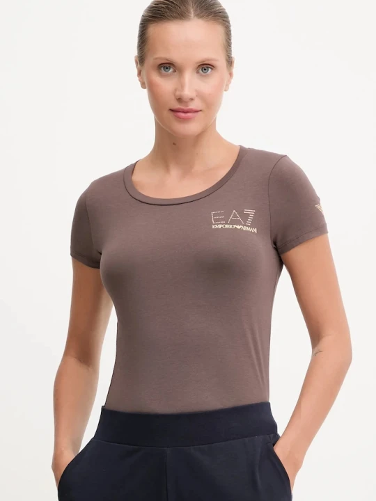 Zdjęcie produktu EA7 Emporio Armani t-shirt brązowy