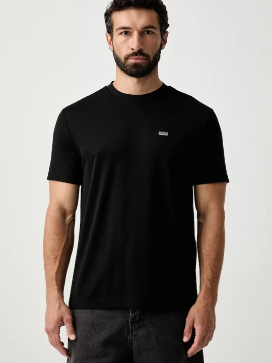 Zdjęcie produktu EA7 Emporio Armani T-shirt męski z modalem czarny