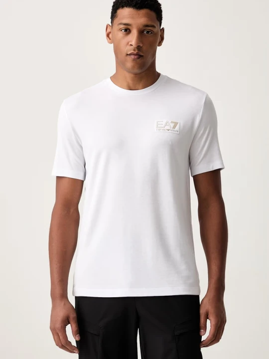 Zdjęcie produktu EA7 Emporio Armani T-shirt męski z wiskozą biały