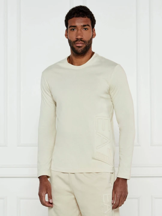 Zdjęcie produktu EA7 Longsleeve | Regular Fit kremowy
