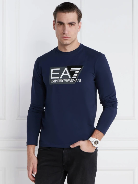 Zdjęcie produktu EA7 Longsleeve | Regular Fit granatowy