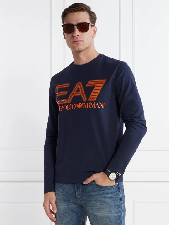 Zdjęcie produktu EA7 Longsleeve | Regular Fit granatowy