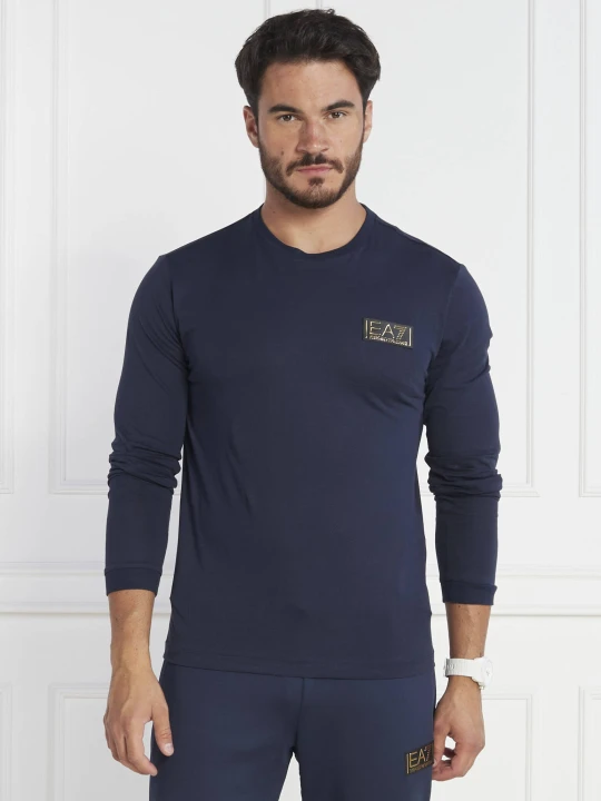 Zdjęcie produktu EA7 Longsleeve | Regular Fit granatowy