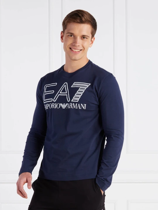Zdjęcie produktu EA7 Longsleeve | Regular Fit granatowy