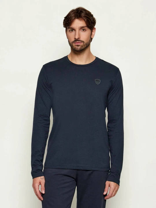 Zdjęcie produktu EA7 Longsleeve | Regular Fit granatowy