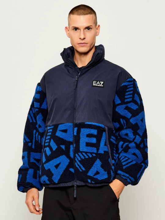 Zdjęcie produktu EA7 Polarowa kurtka | Oversize fit granatowy