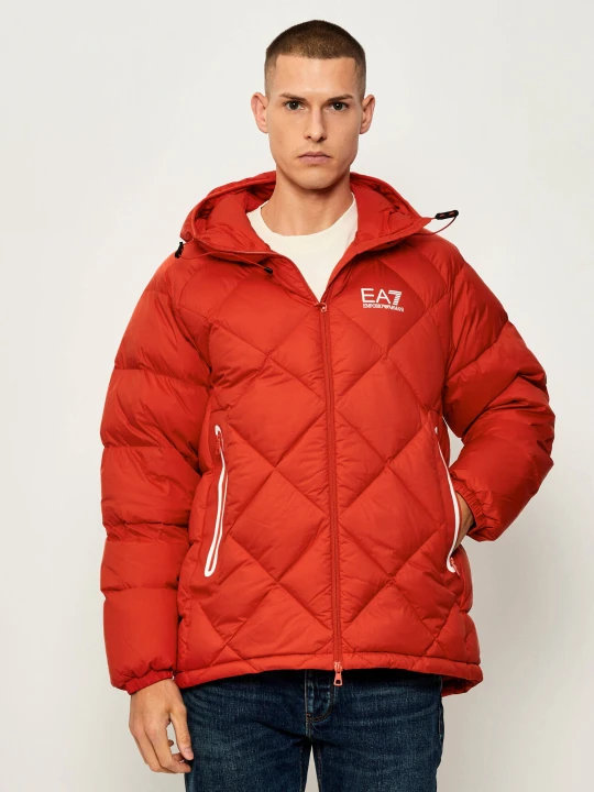 Zdjęcie produktu EA7 Puchowa kurtka | Modern fit pomarańczowy