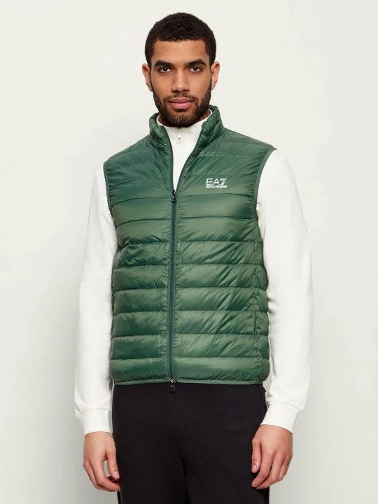 Zdjęcie produktu EA7 Puchowy bezrękawnik | Regular Fit zielony