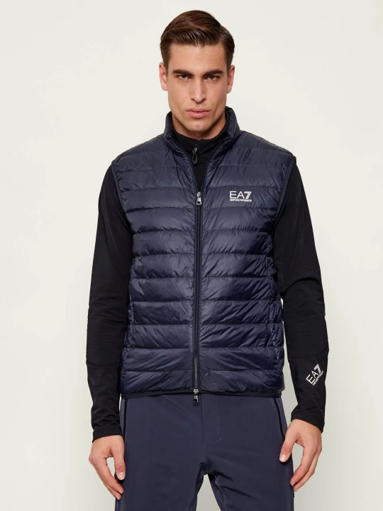 Zdjęcie produktu EA7 Puchowy bezrękawnik | Regular Fit granatowy