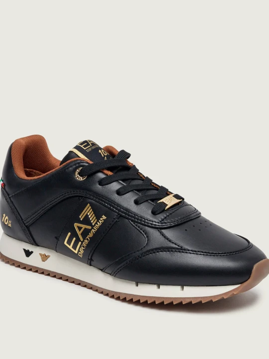 Zdjęcie produktu EA7 Skórzane sneakersy 10th Anniversary czarny