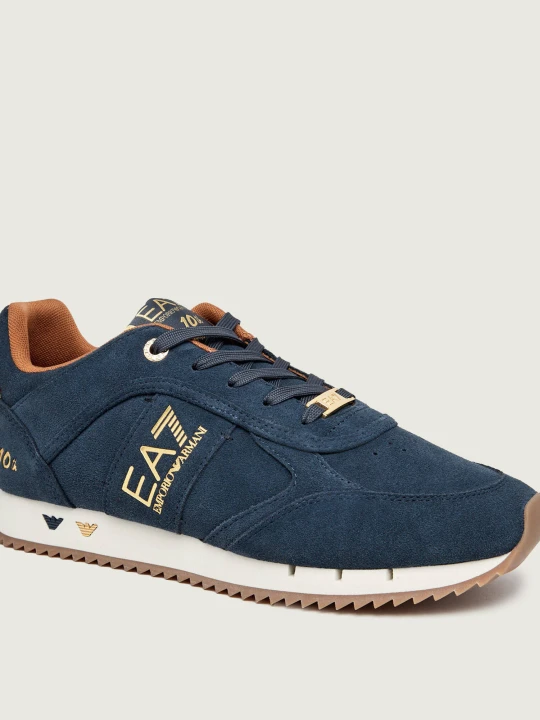 Zdjęcie produktu EA7 Sneakersy 10th Anniversary | zamsz granatowy