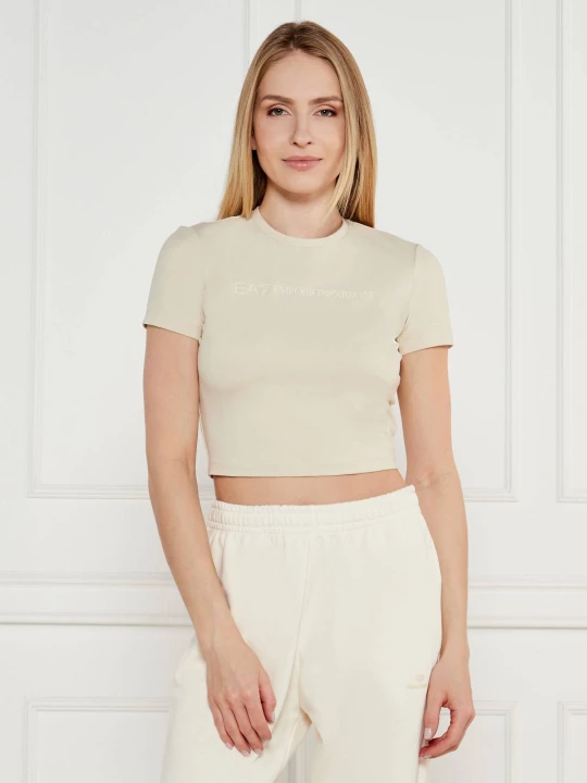 Zdjęcie produktu EA7 T-shirt | Cropped Fit beżowy
