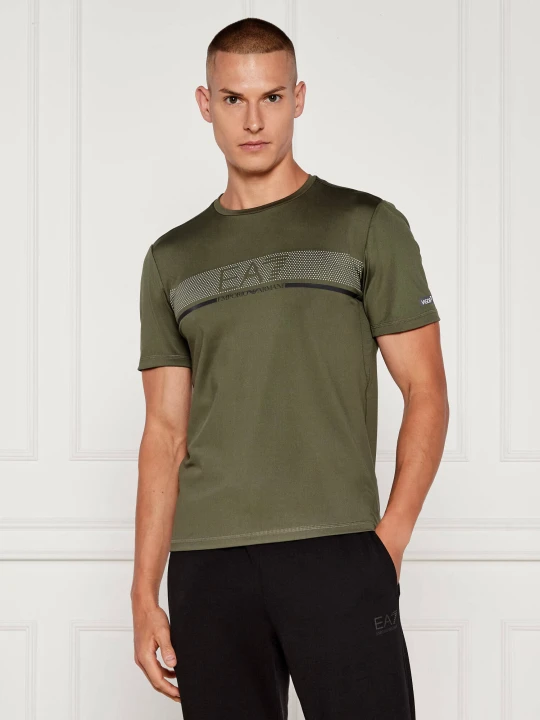 Zdjęcie produktu EA7 T-shirt | Extra slim fit oliwkowy