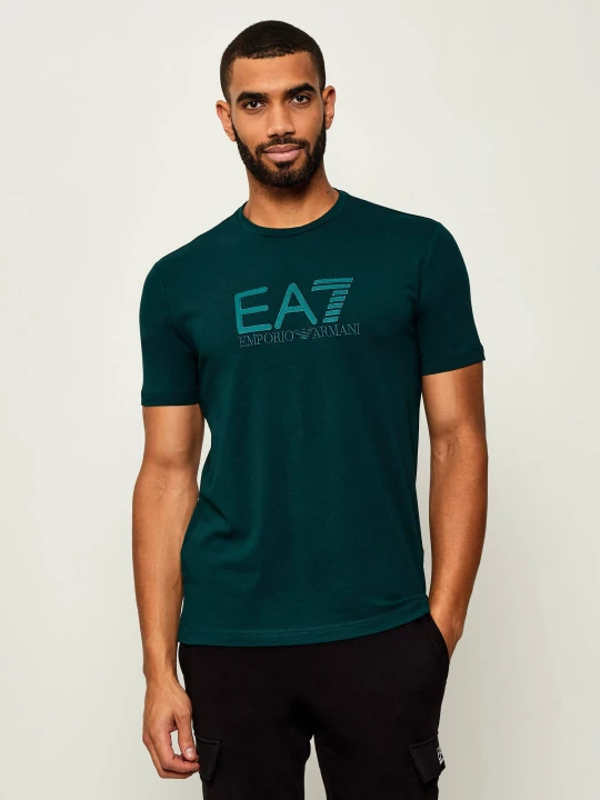 Zdjęcie produktu EA7 T-shirt | Regular Fit butelkowa zieleń