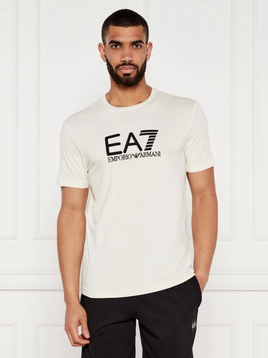 Zdjęcie produktu EA7 T-shirt | Regular Fit kremowy