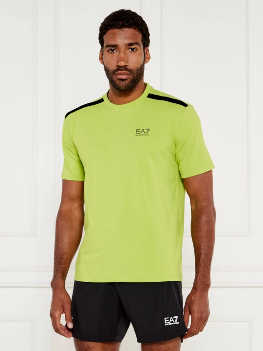 Zdjęcie produktu EA7 T-shirt | Regular Fit limonkowy