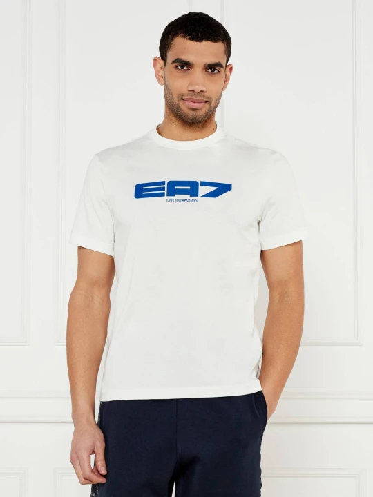Zdjęcie produktu EA7 T-shirt | Regular Fit kremowy