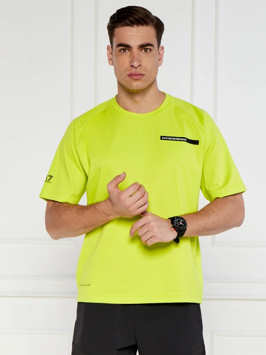 Zdjęcie produktu EA7 T-shirt | Regular Fit limonkowy