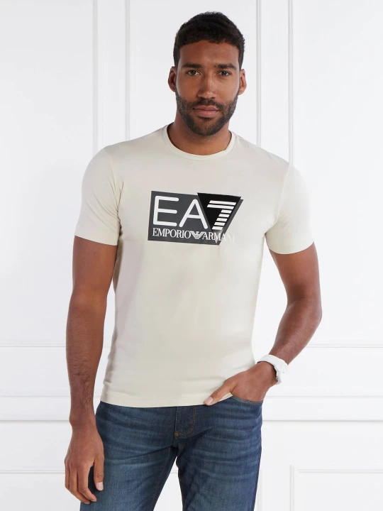 Zdjęcie produktu EA7 T-shirt | Regular Fit beżowy