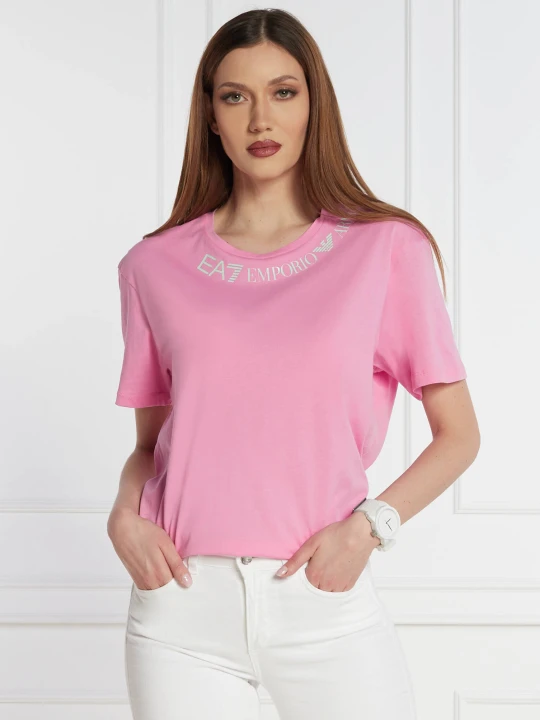 Zdjęcie produktu EA7 T-shirt | Regular Fit różowy