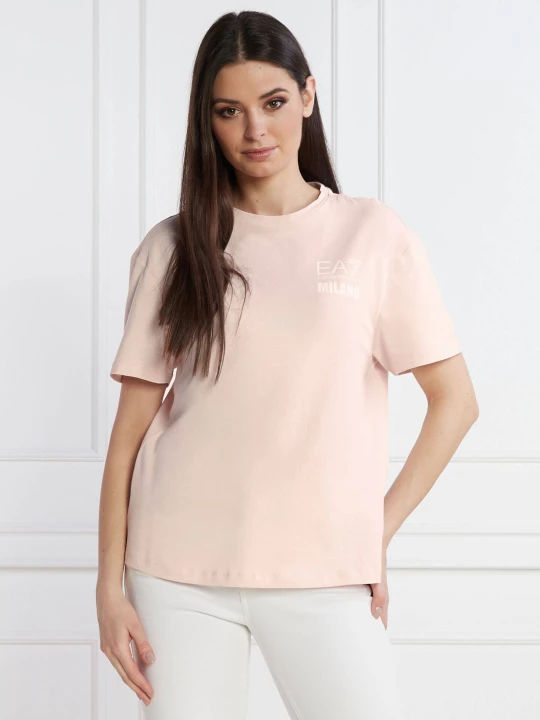 Zdjęcie produktu EA7 T-shirt | Regular Fit pudrowy róż