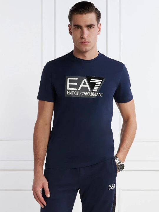 Zdjęcie produktu EA7 T-shirt | Regular Fit granatowy