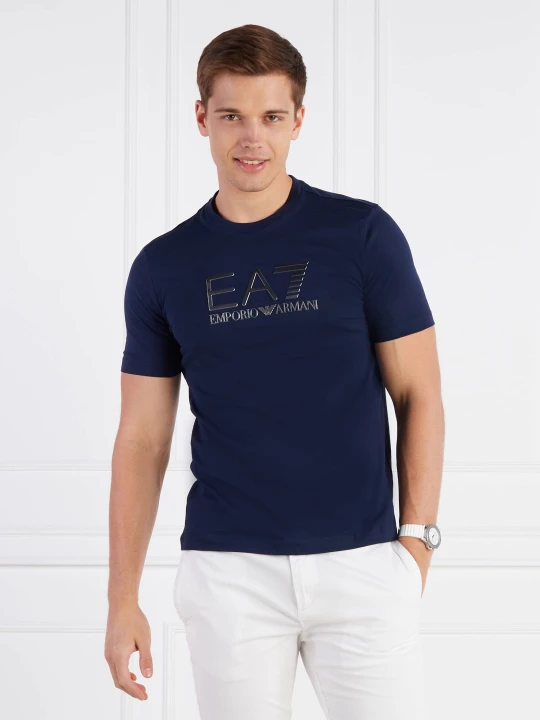 Zdjęcie produktu EA7 T-shirt | Regular Fit granatowy