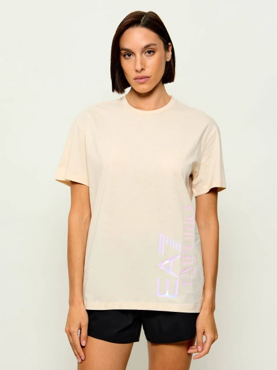 Zdjęcie produktu EA7 T-shirt | Regular Fit pudrowy róż