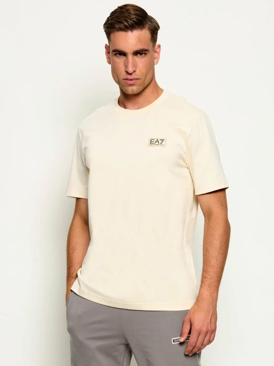 Zdjęcie produktu EA7 T-shirt | Regular Fit kremowy