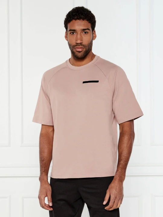 Zdjęcie produktu EA7 T-shirt | Relaxed fit pudrowy róż