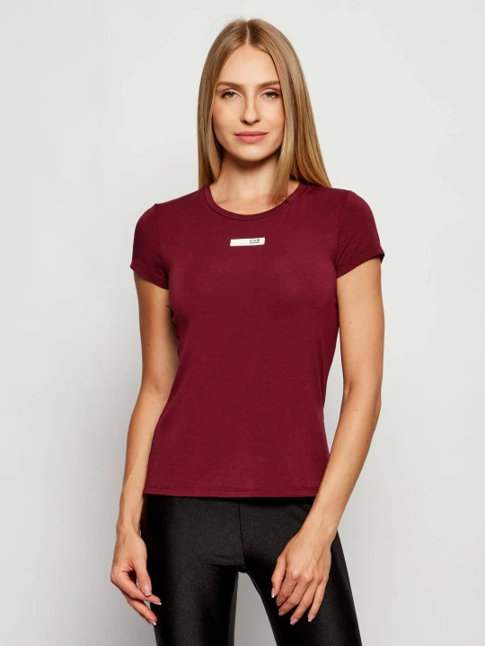 Zdjęcie produktu EA7 T-shirt | Slim Fit bordowy