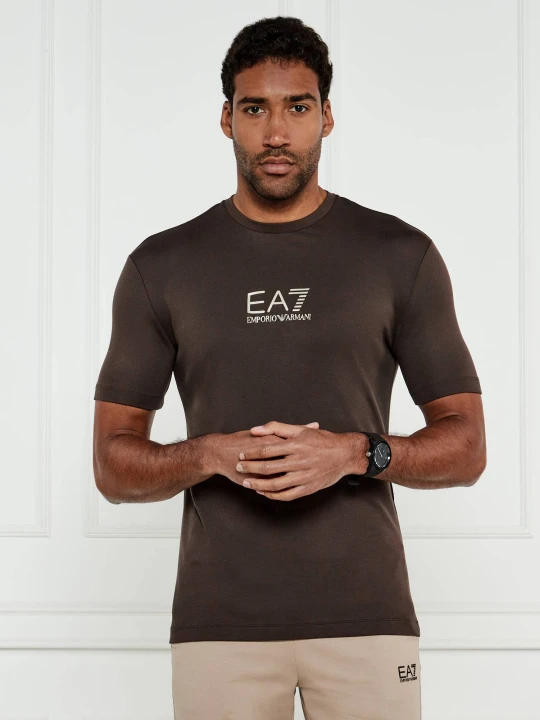 Zdjęcie produktu EA7 T-shirt | Slim Fit brązowy