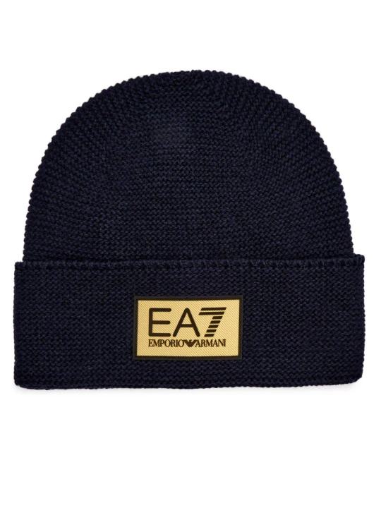 Zdjęcie produktu EA7 Wełniana czapka granatowy