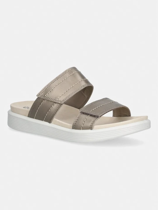 Zdjęcie produktu Ecco klapki damskie skórzane Soft Sandal W beżowy
