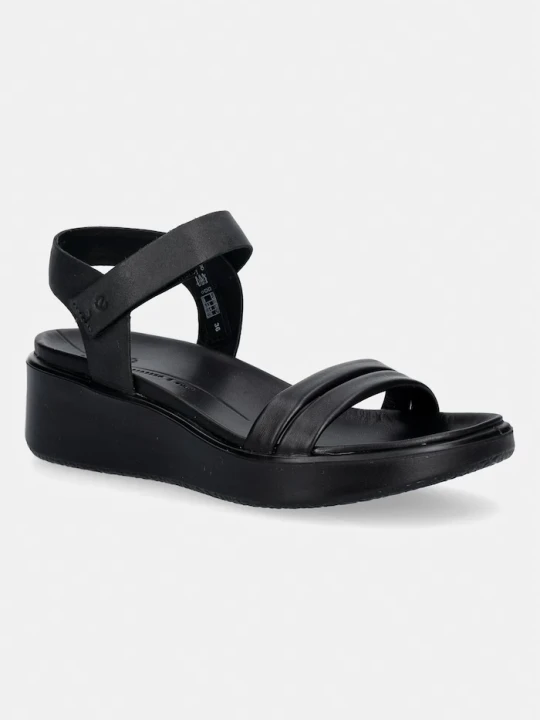 Zdjęcie produktu Ecco sandały damskie skórzane Flowt Wedge LX W czarny