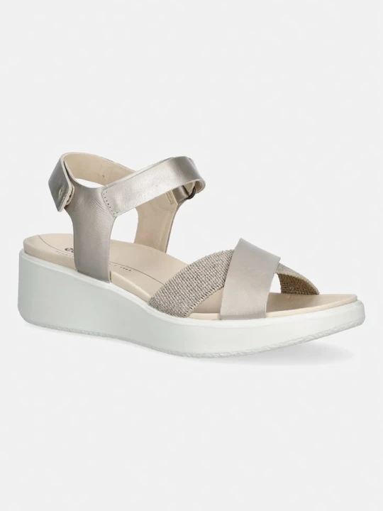 Zdjęcie produktu Ecco sandały damskie skórzane Flowt Wedge LX W beżowy