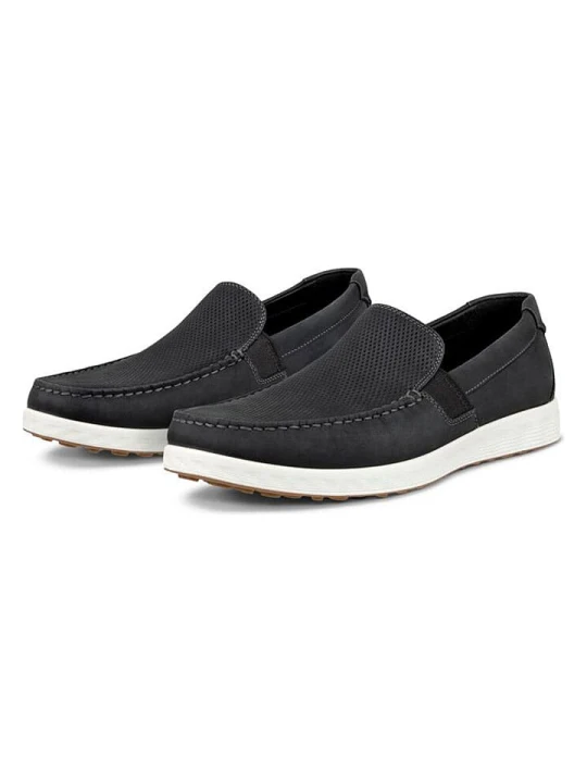 Zdjęcie produktu Ecco Skórzane slippersy "S Lite Moc" w kolorze czarnym rozmiar: 45
