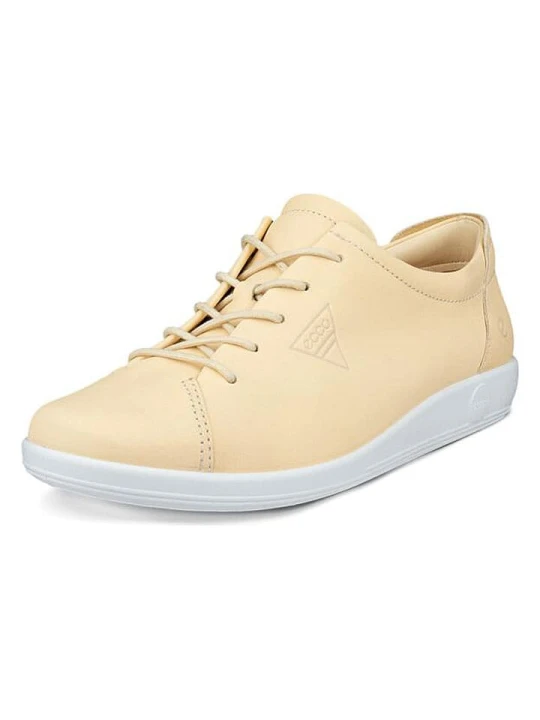 Zdjęcie produktu Ecco Skórzane sneakersy "Soft 2.0" w kolorze żółtym rozmiar: 41