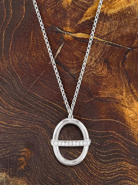 Zdjęcie produktu Eclat d'Argent Srebrny naszyjnik z zawieszką - dł. 40 cm rozmiar: onesize Éclat D'Argent