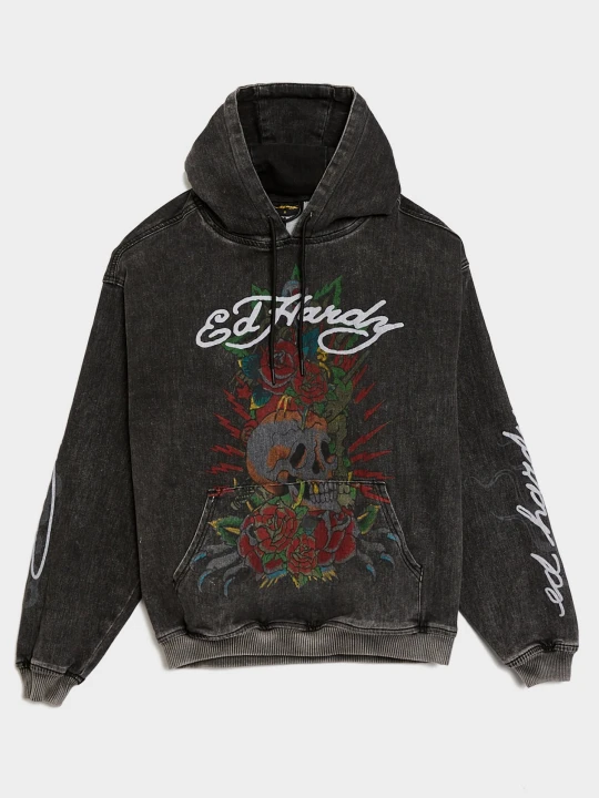 Zdjęcie produktu Ed Hardy Bluza Z Kapturem Skull Oh Hood czarny