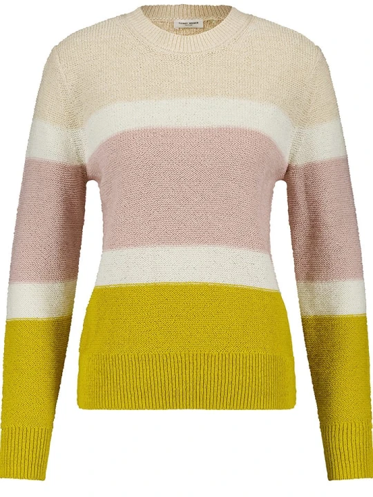 Zdjęcie produktu EDITION Sweter w kolorze kremowo-jasnoróżowo-żółtym rozmiar: 42