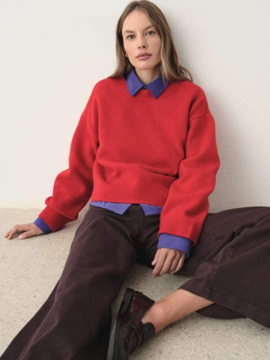 Zdjęcie produktu Efektowny czerwony sweter Greenpoint