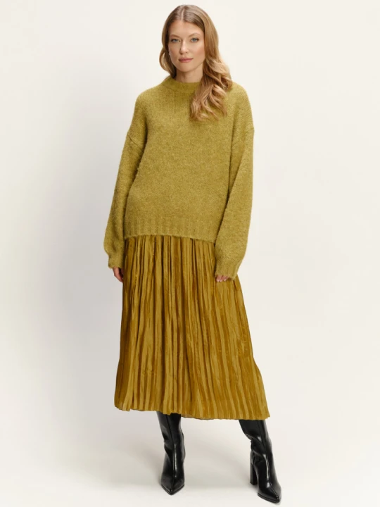 Zdjęcie produktu Efektowny zielony sweter oversize Greenpoint