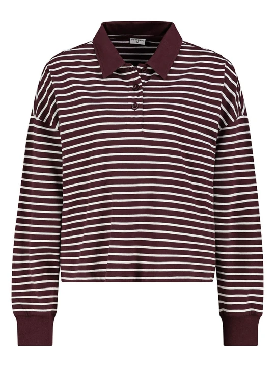 Zdjęcie produktu Eight2Nine Koszulka polo w kolorze bordowo-białym rozmiar: XS