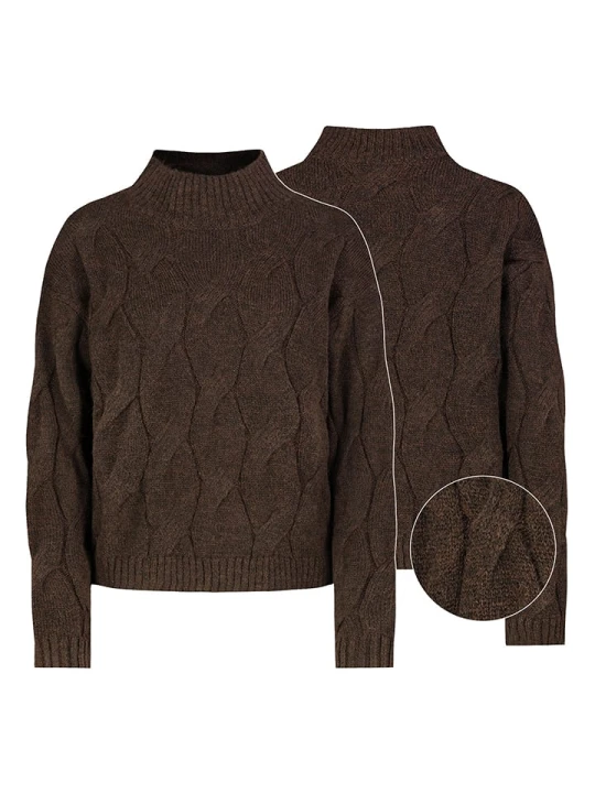 Zdjęcie produktu Eight2Nine Sweter w kolorze ciemnobrązowym rozmiar: M